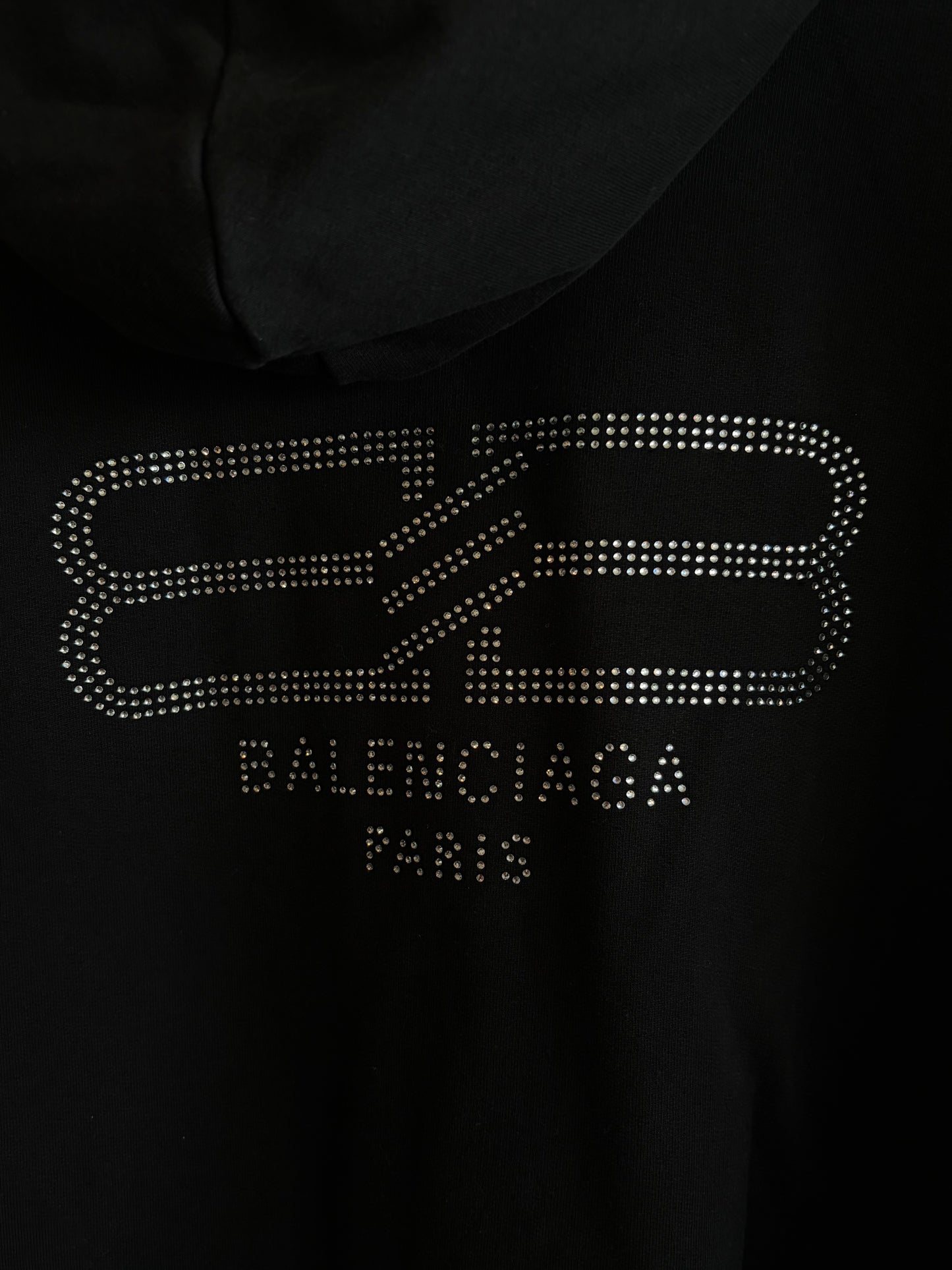 Balenciaga Hoodie Crystal Embellishment BB
