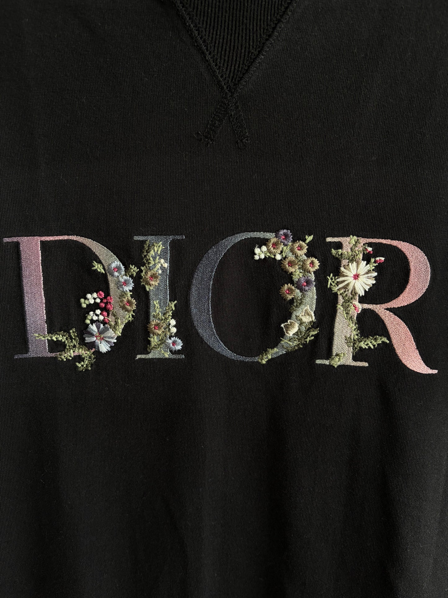 Dior Floral Embroidered T-Shirt