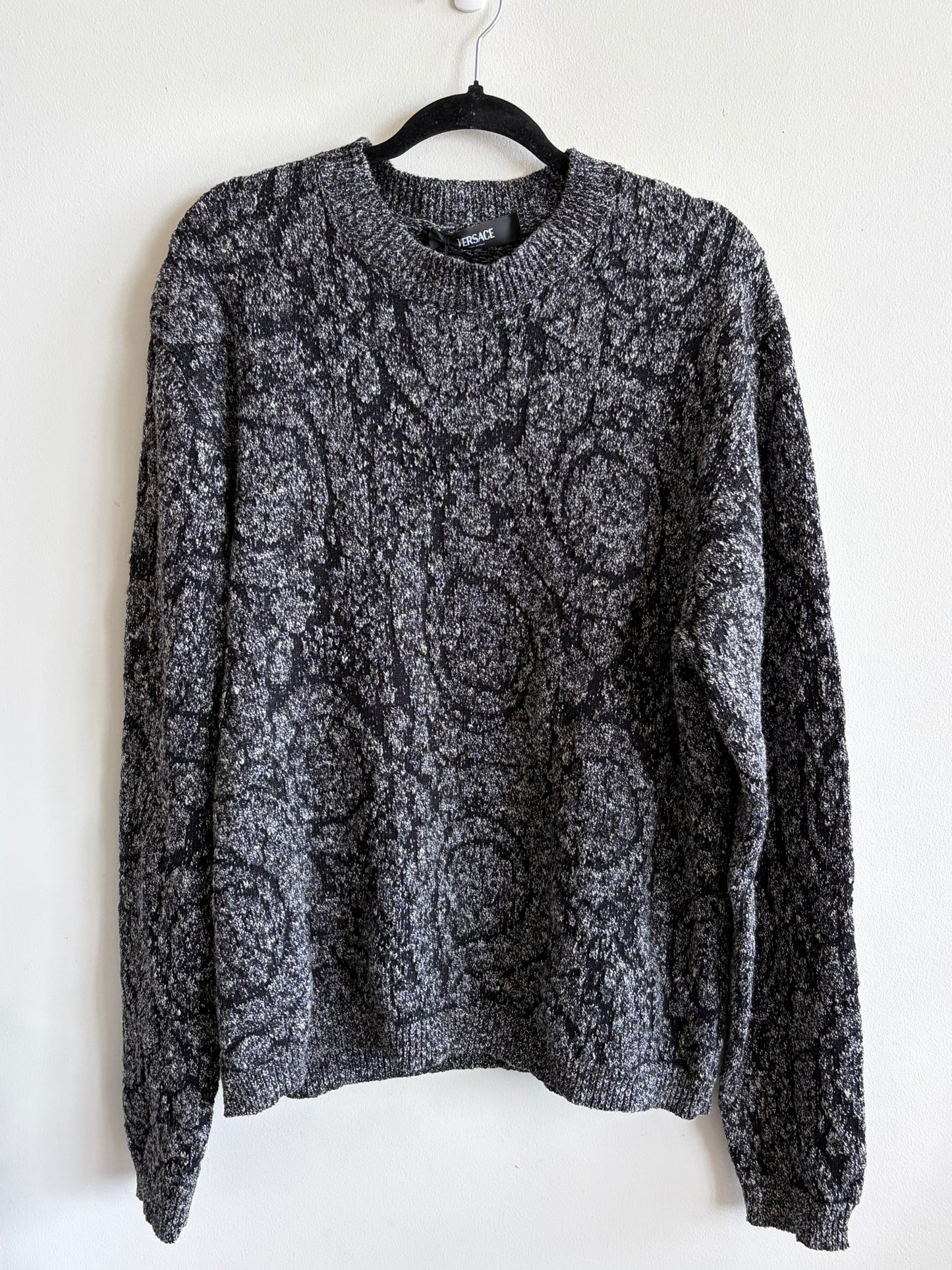 Versace Barroco Cable Knit Sweater