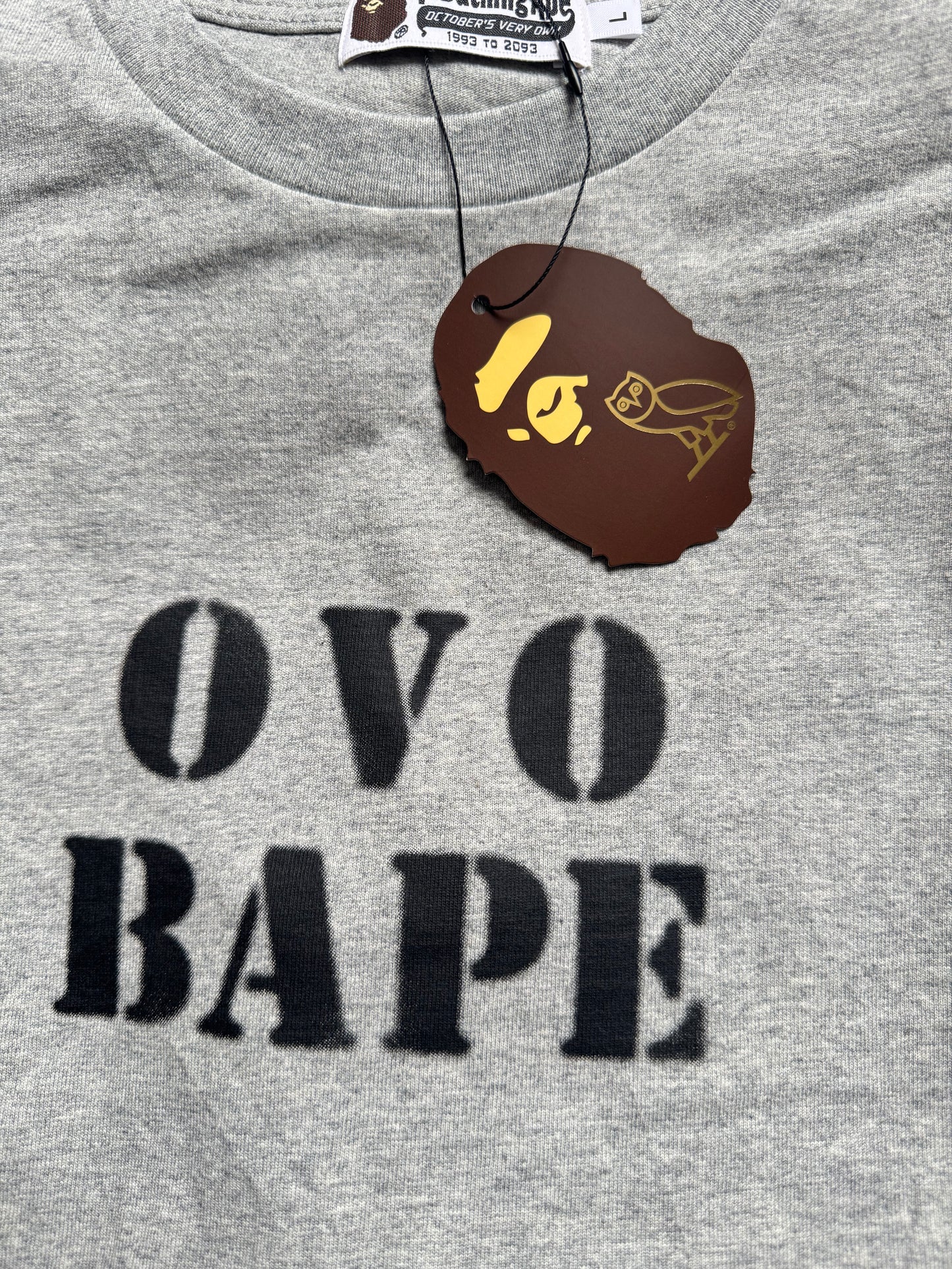 BAPE x OVO Tee Gray