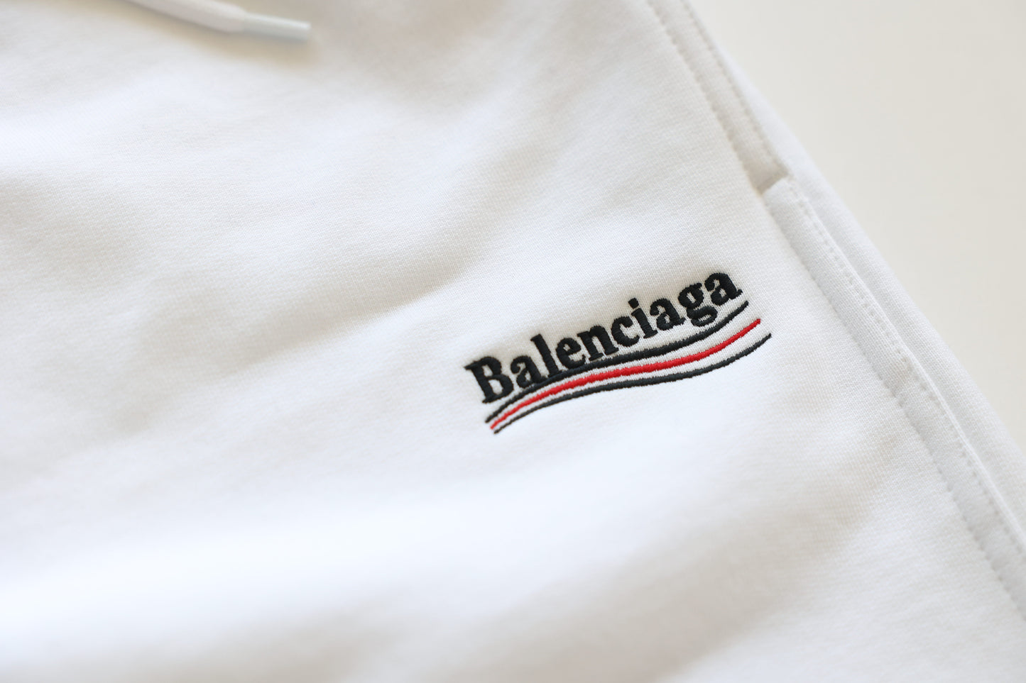 Balenciaga Political Campaign Shorts White