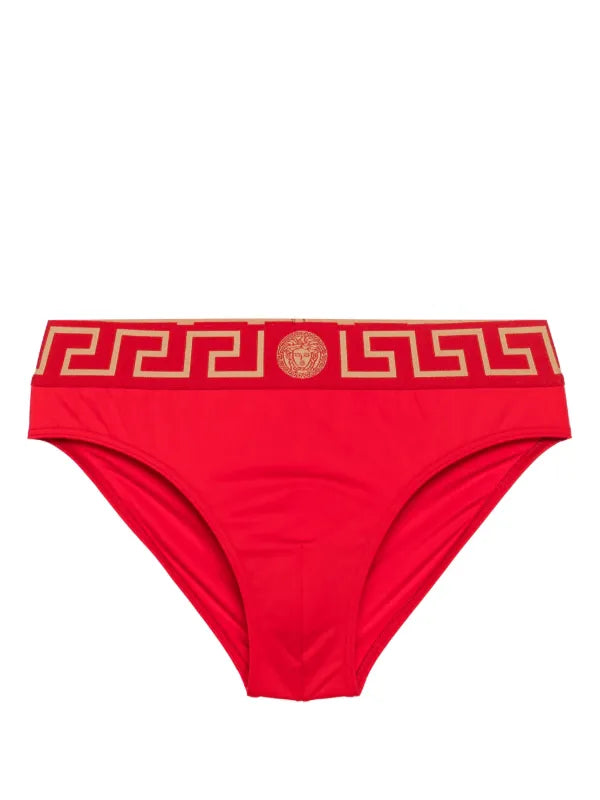 Versace Greca Border Stretched Swim Briefs