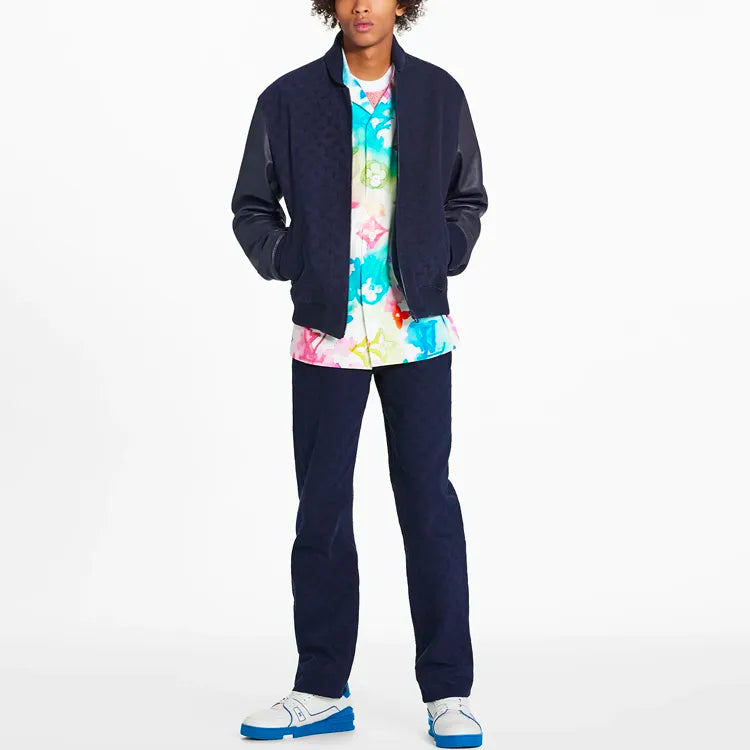 Louis Vuitton Denim and Leather Aviator Jacket