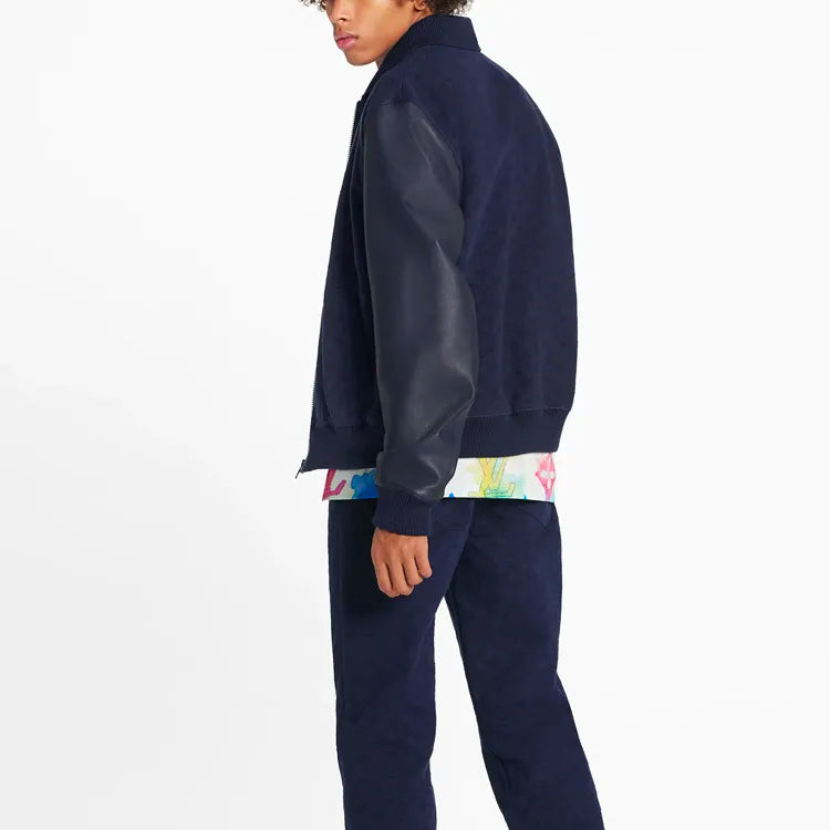 Louis Vuitton Denim and Leather Aviator Jacket