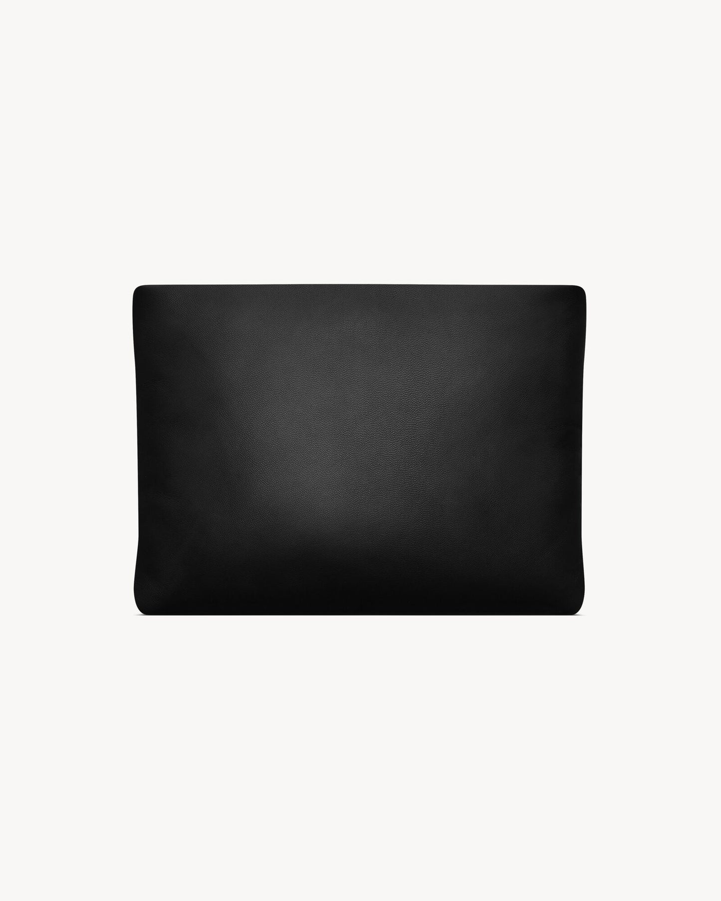 YSL Black Leather Large Puffy Pouch