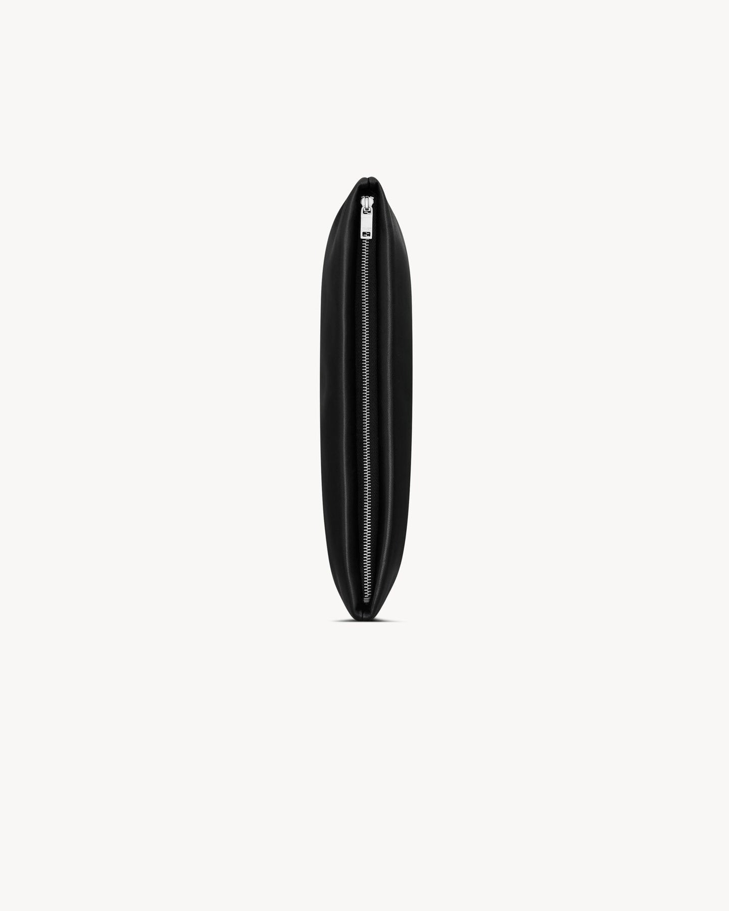 YSL Black Leather Large Puffy Pouch