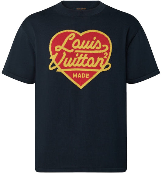 Louis Vuitton x Nigo Intarsia Jacquard Heart Knit T-shirt