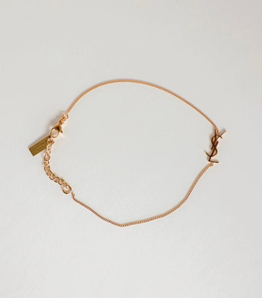 YSL Saint Laurent Cassandre Charm Bracelet