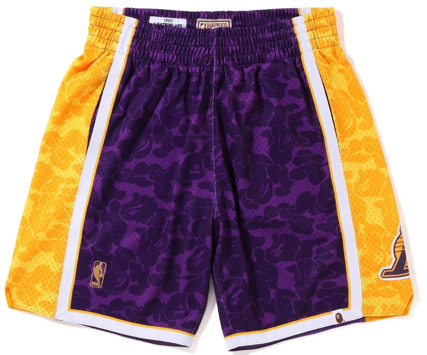 BAPE LA Lakers Mitchell & Ness NBA Jersey Shorts