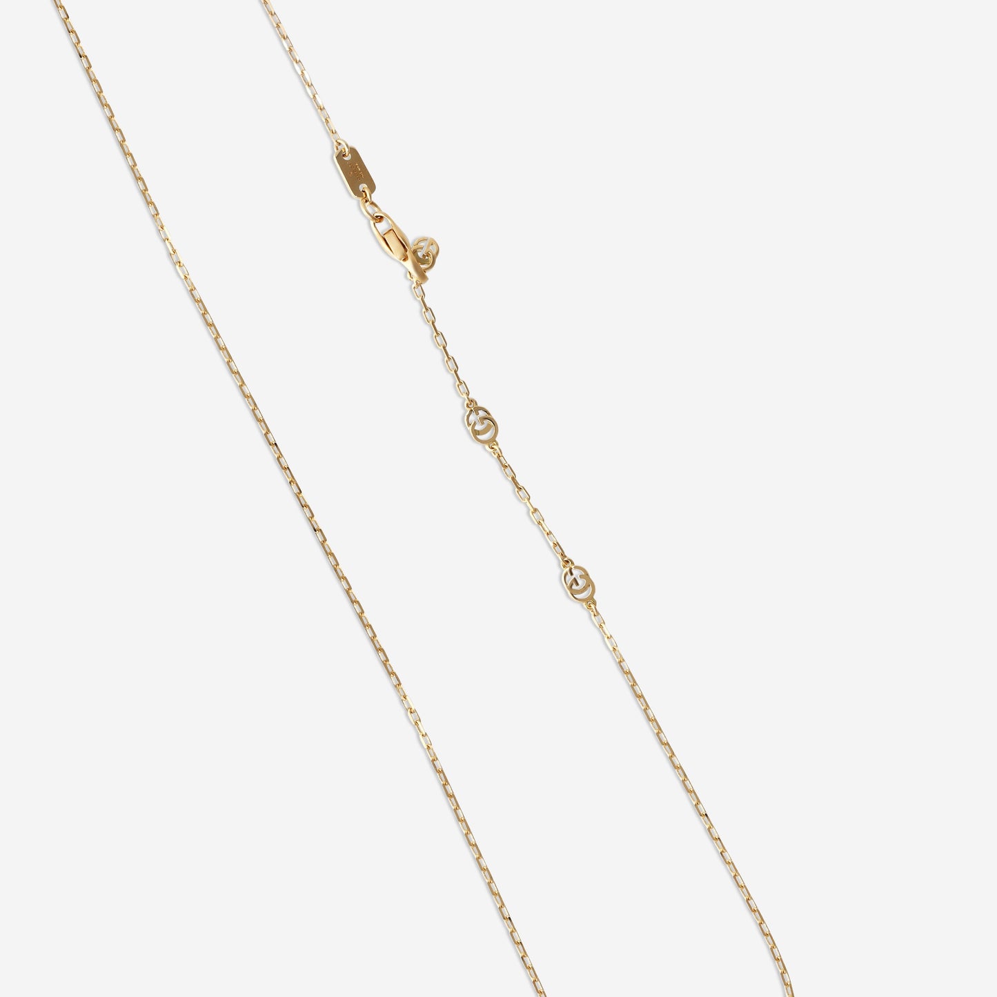 Gucci 18K Gold Running Necklace GG