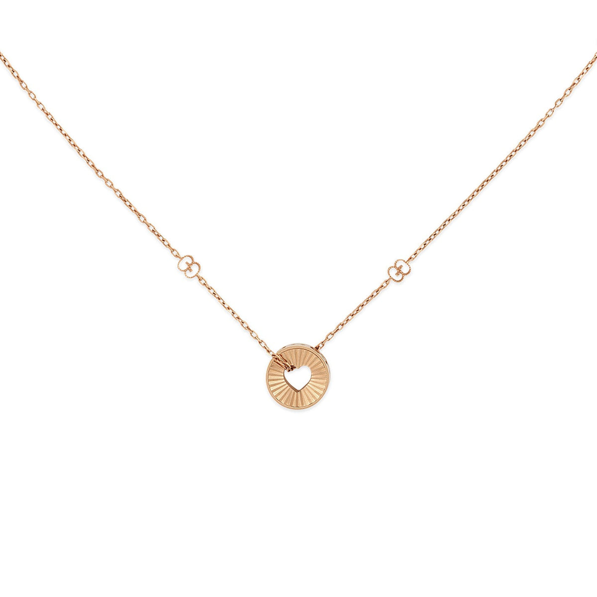 Gucci 18K Rose Gold Icon Heart Necklace