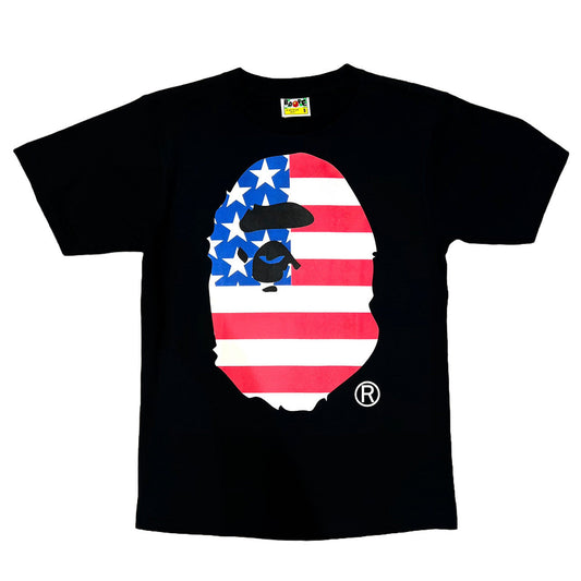 BAPE USA Flag Ape Head Tee
