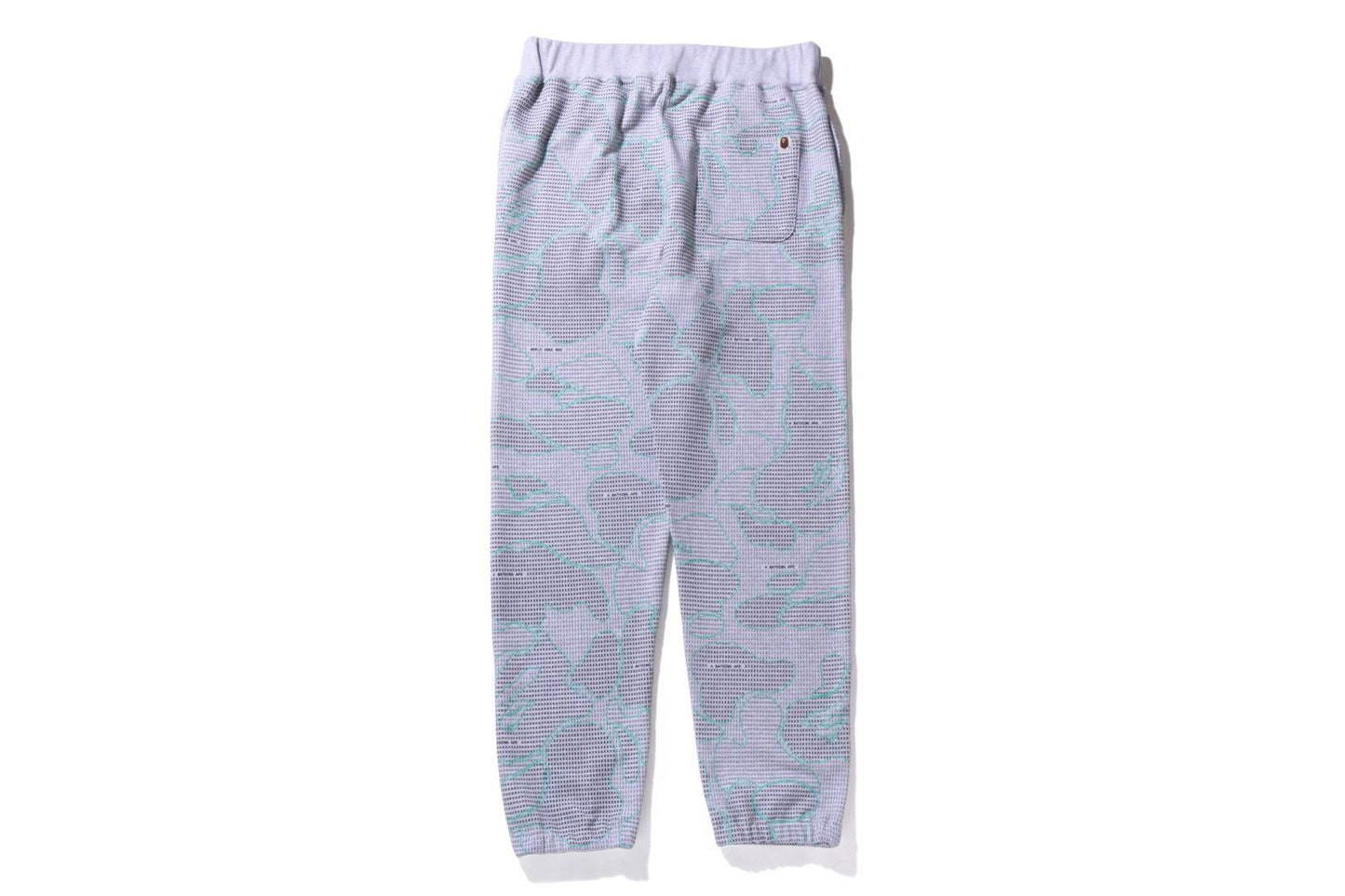BAPE Text Code Camo Sweatpants 'White'