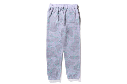 BAPE Text Code Camo Sweatpants 'White'