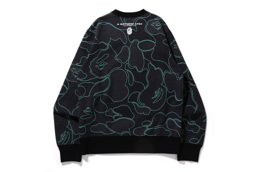BAPE Text Code Camo Crewneck Black